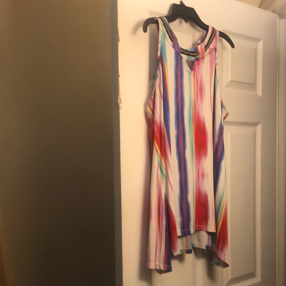 Colorful Striped Sleeveless Top